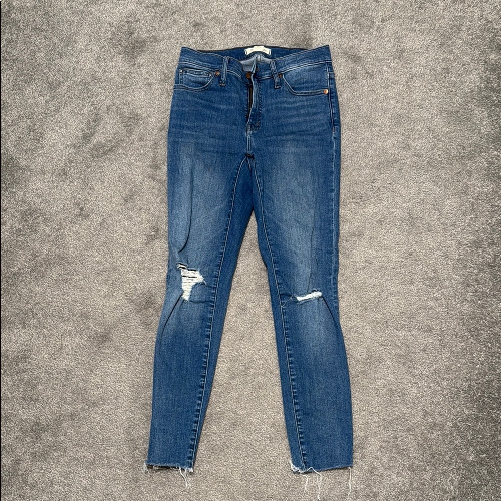 Blue Skinny Distressed Jeans